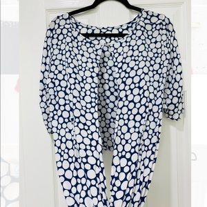 AVA SKY // Blue & White open-back top